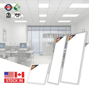 USA Stock 2X4 15-72W Adjustable 5000K 4000K 3000K LED Panel Light for Construction Remodel Office Ceiling Panel Light