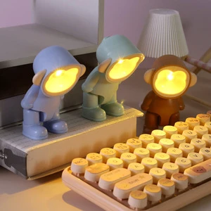 Cartoon Mini Table Lamp - LED Night Light, Instagrammable Desktop Decor for Student Dorms & Bedrooms, Ideal Small Gift