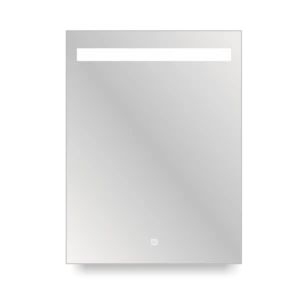 Modern Glass LED Mirror Lamps IP44 Rating Touch Control High CRI 90 Brushed Nickel Finish 50000 Hours Bathroom Vanity Lighting