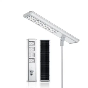 Outdoor IP65 Waterproof 60W 80W 100W 120W All in One Aluminum LED Solar Street Lights with Pole for Road High CRI 95