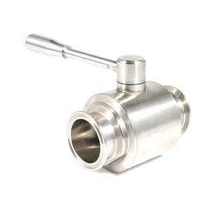 Manual Quick-Clamp Straight Through Ball Valve SS304 SS316L Sanitary One-Piece Ball Valve With Stainless Steel Lever Handle