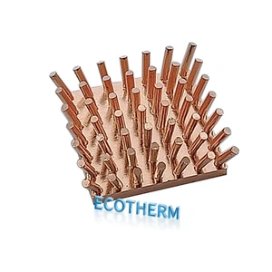 Ecotherm Square Copper Splayed Cold Forging Pin Fins Heatsink Cold Forging Heat Sink Supplier