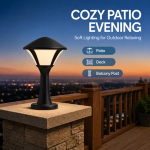 DC24V Pagoda Shape Lawn Light 12W Waterproof Outdoor Bollard Garden Lamp with 360 Glow for Villa/Yard/Patio/Walkway/Backyard