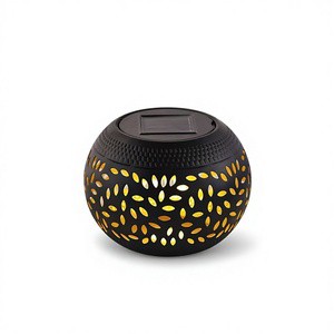 Solar LED Garden Lamp Iron Hollow European Style IP65 Waterproof Lawn Landscape Atmosphere Light With Inductive Control