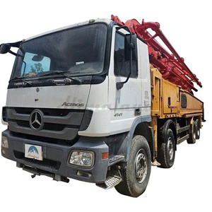 M56-5RZ Hydraulic Diesel Engine Truck 56m Boom Mercedes Benz Chassis Used Putzmeister Concrete Pump Machine Heavy Duty For Sale