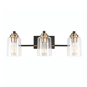Bathroom Vanity Lamp Brushed Matt Black Brush Nickel Chrome Finish Wall Mounted Vanity Lighting Fixture With White Glass Shade