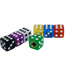 Colorful Valve Caps Dice Design Tubes Valve Cover for Car/Motorcycle/Bicycle Accessories
