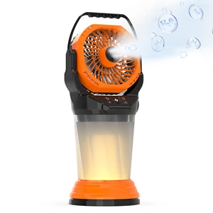 Misting Spray Fan Oscillating Humidify 40H Rechargeable Trending Outdoor Camping Fan