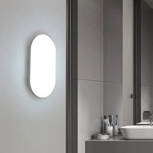 IP65 15W 20W Oval LED Ceiling Anti Moisture-proof Light Outdoor Courtyard Villa Corridor Balcony Light Bathroom Induction Stairs