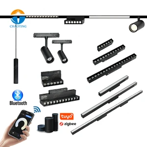 10W 20W 30W 40W Zoomable Dimmable LED Track Light Magnetic Pendant Tuya Control Linear Spotlight Magnetic Track Light