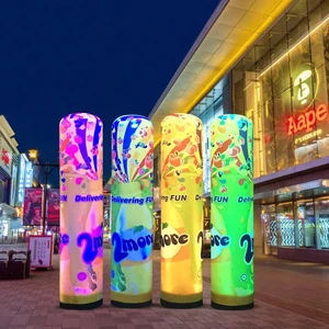 Inflatable Light-Up Lamp Post Multi-Color Waterproof Oxford Cloth Mobile Phone Store Advertising Luminous Pillar Arch Opening