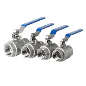 High Quality Stainless Steel Two-piece Ball Valve Adjustable Internal Thread 1/2''-4'' Water Compatible 200 M/h Flow Rate 200
