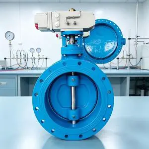 Factory Direct SS Pneumatic Butterfly Valve 304 316 CF8M Class150 DN200 8 Inch Wafer PTFE Seated Double Acting
