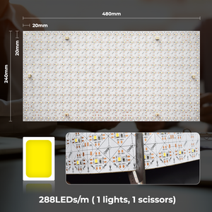 DC24V 480*240MM Single Color LED Sheet 288leds White Cuttable LED Flex Sheet Panel Light