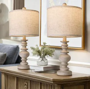 Wabi-Sabi Ceramic Table Lamp Handcrafted Rustic Bedside Lamp With Fabric Shade For Bedroom Living Room