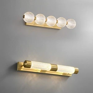 Modern American All-copper Mirror Light LED Bathroom Makeup and Vanity Wall Light for Hotel & Home Office