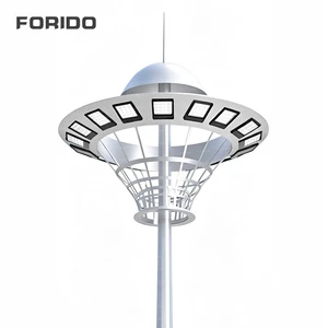 15-30m IP66 High Mast Light with Raising Lowering System 90-360 Beam Angle 5000K Color Temperature Octagonal Tapered Steel Pole