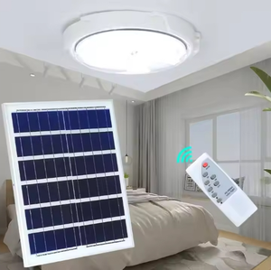 50-500 Watt Solar Powered LED Ceiling Light 300W Round Indoor Garden Lamp Bulbs for Office or House Solar Ceiling Light