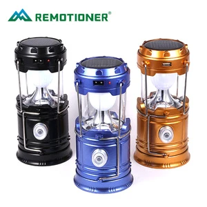 Outdoor Flashlights Solar Charging Plastic Outdoor Portable Telescopic USB Solar Folding Led Camping Lantern Light