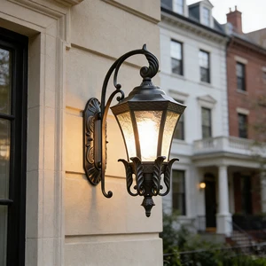 Vintage Outdoor Wall Light IP65 Waterproof Black Wall Lamp Sconce for Garden, Patio, Gate, Home Exterior Decoration
