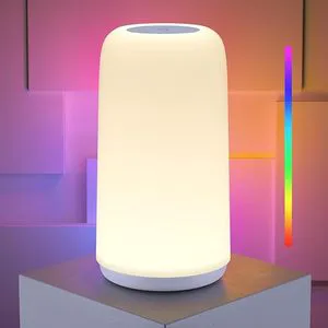 RGB Mode3-Way Dimmable Small Lamp for Bedroom, Multi-color Smart Nightstand Lamp for Living Room Home Gifts