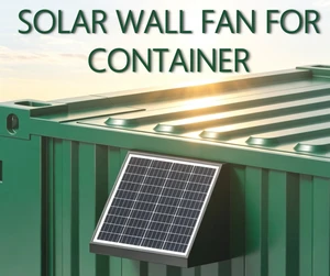 65W Solar Wall Vent Fan Wireless Hot Air Extractor For Containers, Prefab Homes Attics, Wiring-Free Self-Sufficient Cooling Vent