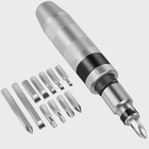 Electric Screwdriver Set Household Cordless Screwdriver Metal Shock Screw Driver Chisel Bits Nut Strike Impact Driver