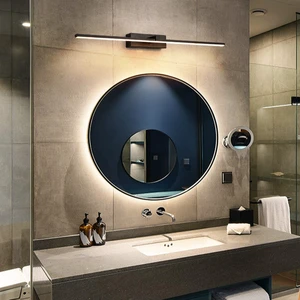 Hot Sale Modern Bathroom Hanging Light Mirror Wall Mounted Black Finish Led Vanity Lights