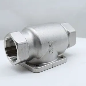 (OEM ODM) High Strength Stainless Steel Valve Body for Check Valve Threaded Connection with Mounting Flange Base