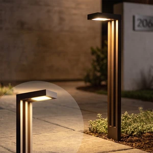 Commercial LED Bollard Path Light 90cm Aluminum Low Voltage Outdoor Hotel Courtyard Garden Landscape Lighting