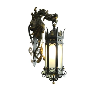Traditional Chinese Style Iron Wall Lamp LC Brand Casting Technique Powder Coating 3D Shape Outdoor Spaces Home Decor Zhejiang