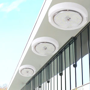 JENSJ118 IP65 Solar Circular Ceiling Solar Lamp Led Waterproof Indoor Outdoor Garden Solar Light and Porch Ceiling Light