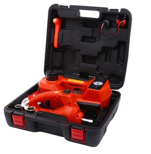 All-in-One 5-in-1 5T 12V Electric Hydraulic Car Jack Impact Wrench Tire Inflator with Built-in LED Light Car Jacks Solution