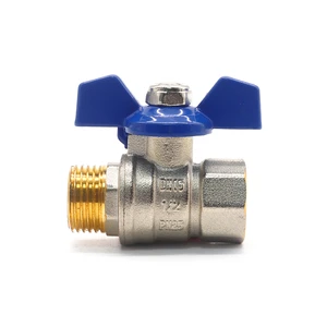 1/2in 3/4in 1in Brass Ball Valve Male And Female Threads Valve With Butterfly Handle