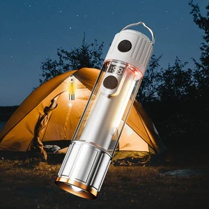 Multi-Function Rechargeable Mini Camping Zoom Flashlight Torch Lamp Waterproof Aluminum Alloy for Outdoor Camping Tent Lighting