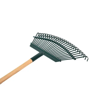 Factory Direct Industrial Manual Lightweight Durable Leaf Rake Wide 46cm 25 Tines OEM Garden Rake For Fast Yard Leaf Collection