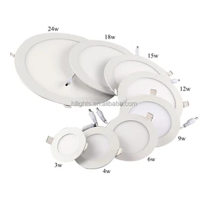 Led Panel Light 9W 18W 24W Led Round Panels Round Thin Ultra Slim Housing Office Flat Panel Light