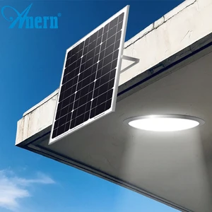 New Design Round Solar Indoor Lighting Ceiling Light Rechargeable Outdoor Balcony Decorative Lights