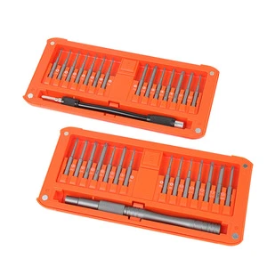 30-in-1 Multifunction Precision Screwdriver Set Double-Sided Aluminum Case S2 Alloy Steel OEM GUBOSHI TA062 Professional Tools