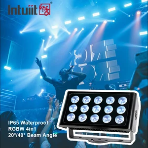 Professional IP65 Waterproof Aluminum Alloy LED Spotlights 15x5W RGBW 4-in-1 Outdoor Landscape DMX512 Building Facade Garden