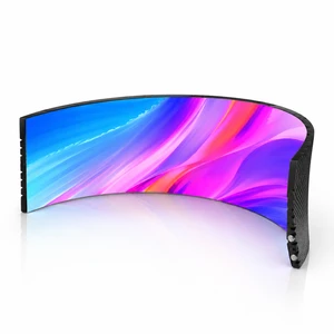 Full Color Indoor Customized Flexible LED Panel Column Cylinder Soft LED Screen P1.86 Curved LED Display Module
