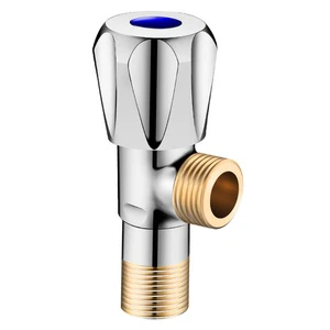 Manufacturer Wholesale Brass Finish Thickened Triangle Valve One Inlet One Outlet Angle Valve Universal Toilet Water Stop Valve