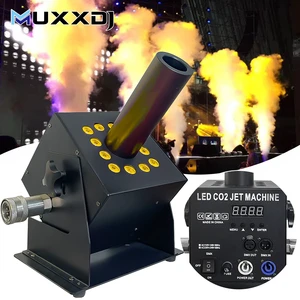 Muxxdj 1PCS Stage Effect DJ Club Smoke Fog Spray Cryo Cannon DMX LED 12x3W RGB 3in1 Column Co2 Jet Machine