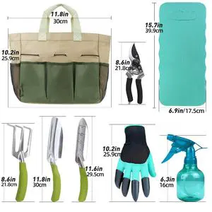 Popular Gardening Tools for Women Hand Tools Set Kit with Weeder Fork Rake Trowel Pruner Digging Garden Sets Garden Tool Set