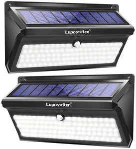 Solar Wall Lighting Decorations for Home Solar Power Sensor Security Lights IP65 Waterproof Solar Lights Outdoor 102LED for Home