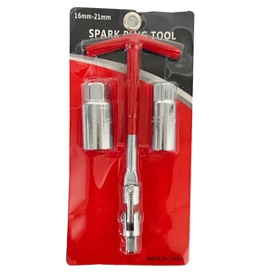 16mm 21mm Spark Plug Wrench T-handle Socket Set for Car Detailing Shop Mechanical Repair Carbon Steel