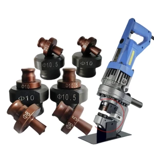 GLAM Customizable 10mm Stainless Steel Punching Dies Set Portable MHP-20 Die 10T Electric Hydraulic Hole Puncher Mould Tools