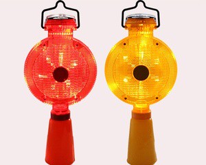 Road Bridge Airport Driveway Solar Traffic Barrier Warning Lamp IP64 Waterproof 5-Color LED Metal Clamp for Construction Safety