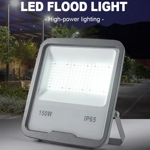Highlight 150W 200W Solar LED Floodlight Photocell Outdoor Floodlights Basketball Stadium Project Waterproof LED Floodlight