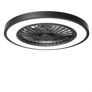 22 Inch Smart Modern Plastic Ceiling Fan with LED Light Remote Control 6-Speed Dimmable Home Office Use Motor